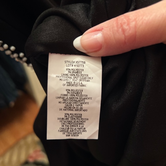 XSCAPE beaded dress, black, Size 8 - Picture 4 of 4